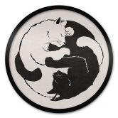 Poster Katzen Ying & Yang - Tunaboylu - Rund 