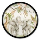 Poster Tiere im tropischen Dschungel - UN Designs - Rund 