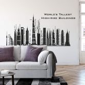 Wandtattoo Tallest Skyscrapers Skyline 