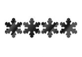 Décoration en verre acrylique pour sapin - Flocons de neige (4 pièces) 