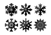Acryldeko Schneeflocken (6-teilig) 