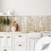 Selbstklebende Küchenrückwand mit Natur-Motiv - Stiller Winterwald - Böhmer 