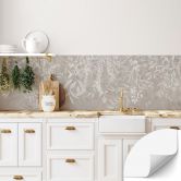 Selbstklebende Küchenrückwand Elegante Weidenzweige in Beige - Ms Tiff 