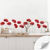 Selbstklebende Küchenrückwand Disher - Mohnblumen 