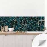 Selbstklebende Küchenrückwand Fredriksson - Blau-grüner Edelstein 