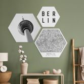 Hexagon - Alu-Dibond - Typisch Berlin (3-teilig) 