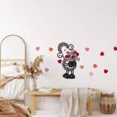 Sheepworld with Hearts Wall Sticker 