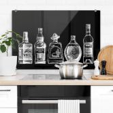 Spritzschutz 5 Flaschen voll Spaß - schwarz 