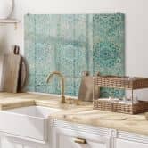 Spatscherm Mandala Boho goud-groen - Bloomery Decor 