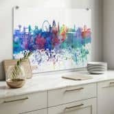 Spritzschutz Bleichner - London Aquarell Skyline 