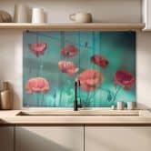 Spritzschutz Delgado - Mohn Aquamarin 