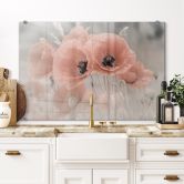 Spritzschutz Delgado - Mohn in Pastell 