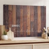 Spritzschutz Holz & Fähnchen + Wunschtext 