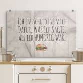 Spritzschutz Ich entschuldige mich dafür 