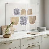 Spritzschutz Kubistika - Golden Geometrica 