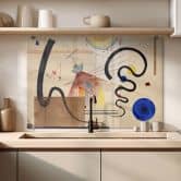 Spritzschutz Kandinsky - Zwei Bewegungen 