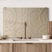 Spritzschutz Abstrakte Ringe beige - Grande 