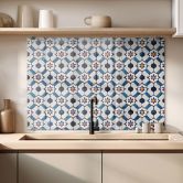 Spritzschutz Geometrisches Muster mit Blumen - Treechild 