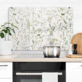 Kitchen Splashback Herbs and wildflowers - UN Designs 