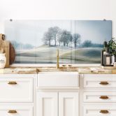 Spritzschutz Frostige Hügellandschaft - Eisenmann - Panorama 