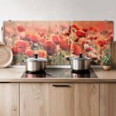 Spritzschutz Poppy Field - Panorama 