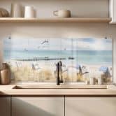 Spritzschutz Strandkörbe an der Ostsee 