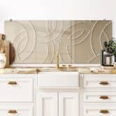 Spritzschutz Abstrakte Ringe beige - Grande - Panorama 