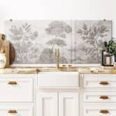 Spritzschutz Landschaft mit Gartenlandschaft in Beige - Ms Tiff - Panorama 