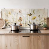 Spritzschutz Wilde Wiesenblumen im Sonnenlicht - Talen - Panorama 