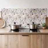 Spritzschutz Bunte Terrazzo Steine - Treechild - Panorama 