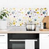 Spatscherm UN Designs - Dried Flowers - panorama 