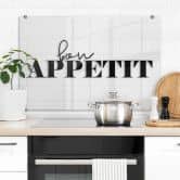 Spritzschutz Transparent - Bon Appetit 