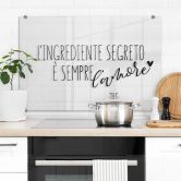 Spritzschutz Transparent - L'ingrediente segreto è sempre l'amore 