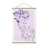 Stoffbild Body Positivity - Line Art Floral 