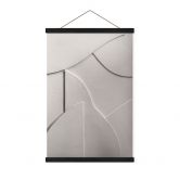 Tableau de tissu Structures abstraites en beige doux - Böhmer 