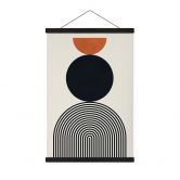 Affiche textile Lignes et cercles abstraits en harmonie - Costa 