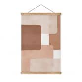 Stoffbild Boho Abstraktion in Beige-braun - Costa 