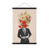 Stoffbild Mann im Anzug mit Wildblumen - Frida Floral Studio 