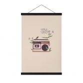 Affiche textile Retro Radio floral - Frida Floral Studio 