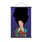 Affiche textile Femme en robe coquelicot - Hülya 