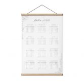 Stoffbild Jahreskalender Hello 2026 