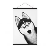 Stoffbild Sibirischer Husky - Hundeporträt - Korenkova 