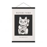 Stoffbild Maneki Neko - Die Glückskatze - KsanaKalpa 
