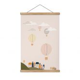 Stoffbild Bunte Heißluftballons am Himmel - Menina Lisboa 