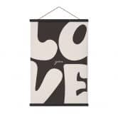 Affiche textile avec typographie - Love you Retro Letters 
