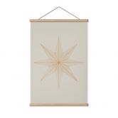 Affiche textile Étoile d'or géométrique - Magnusson 