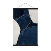 Stoffbild Geometrische Balance in Blau und Weiß - Paksoylu 