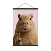 Stoffbild Peace Capybara 