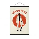 Stoffbild Imagine Peace - Zwei für Frieden und Hoffnung - Retrodrome 