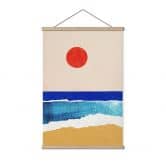 Textile poster Quiet beach at sunset - Rivers 
